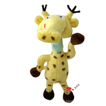 Brinquedo de pelúcia amarelo cartoon girafa